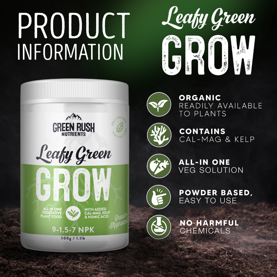 Leafy Green Grow Organic Vegetative Stage Plant Nutrients
