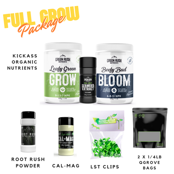 Full Grow Package with Nutrients, Curing Bags, Clips & More
