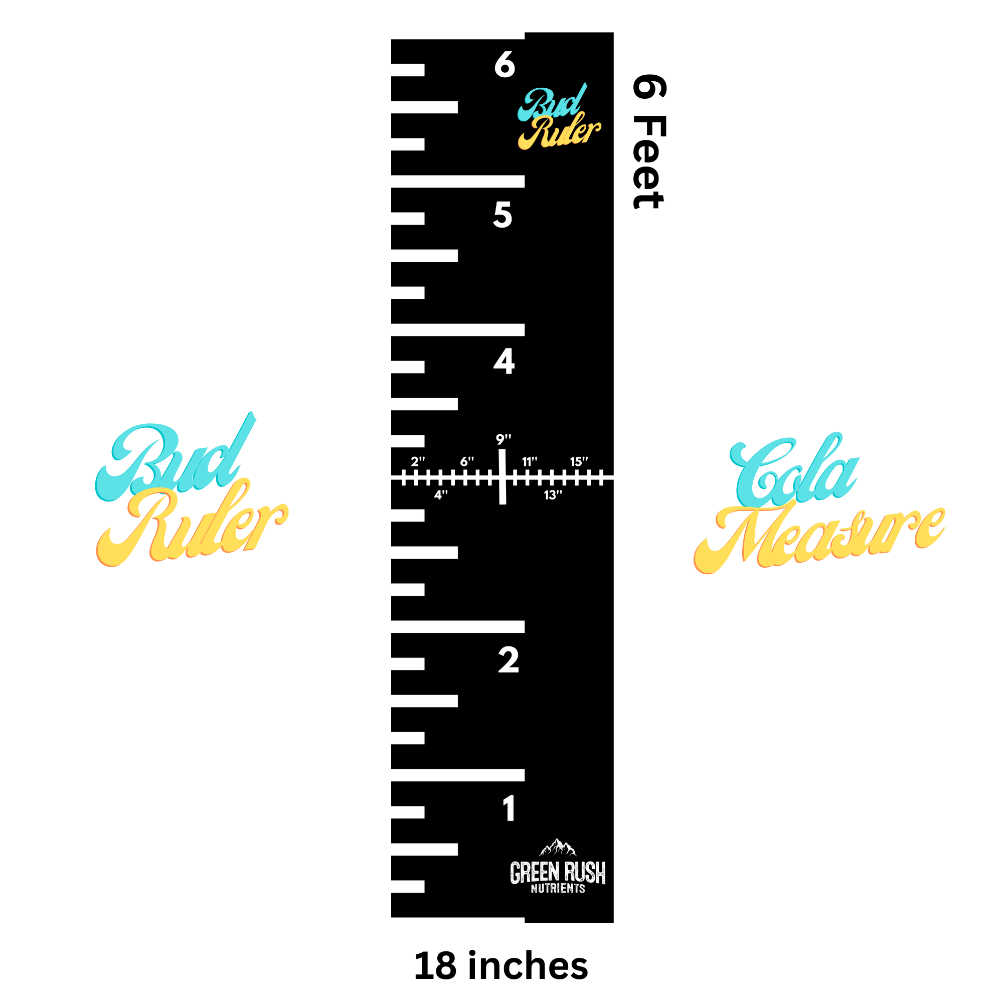 Bud Ruler: Indoor Measuring Tool For Your Harvest (6 Foot Ruler)