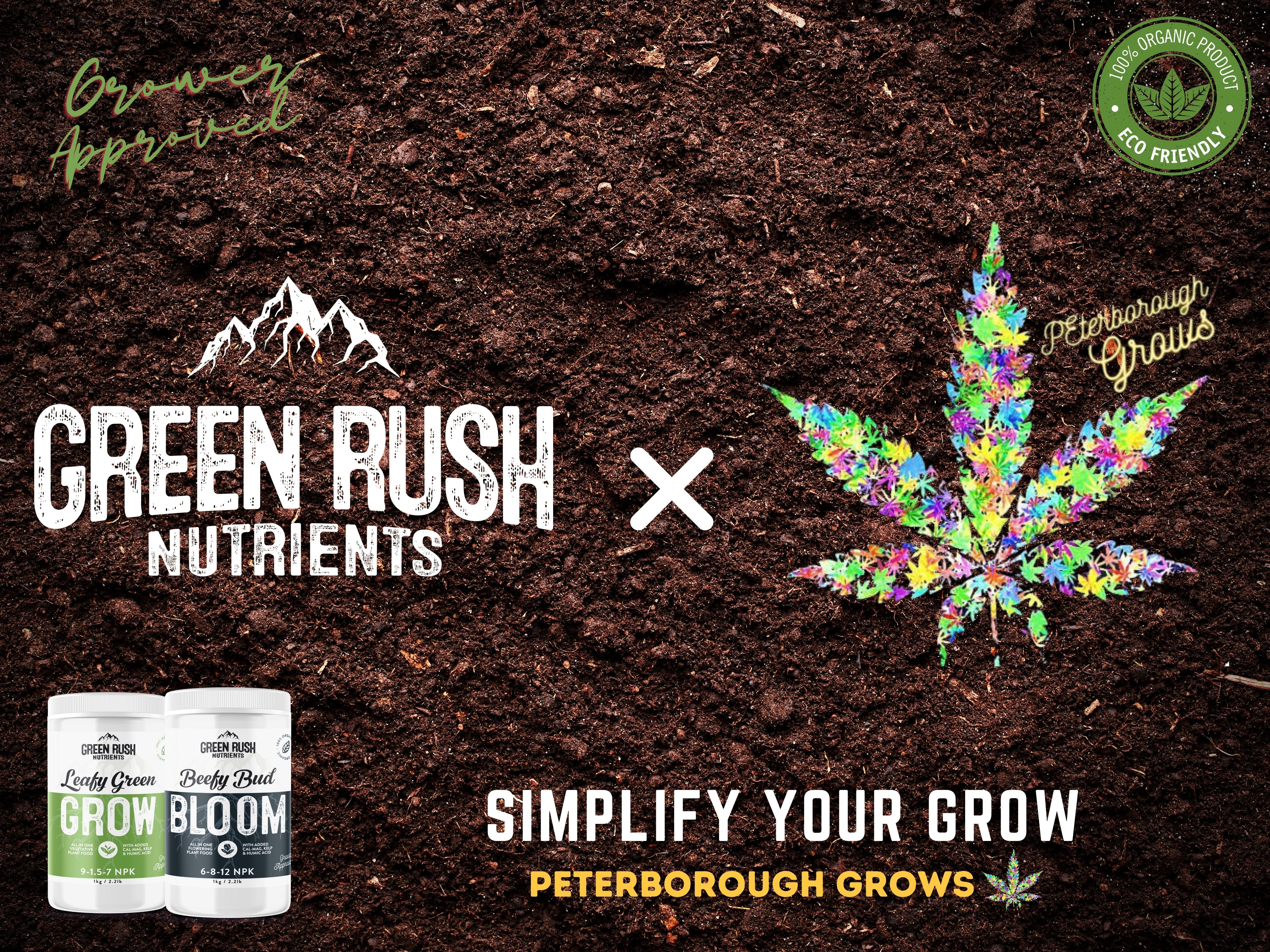 Customizable Vinyl Green Rush Nutrients Banner