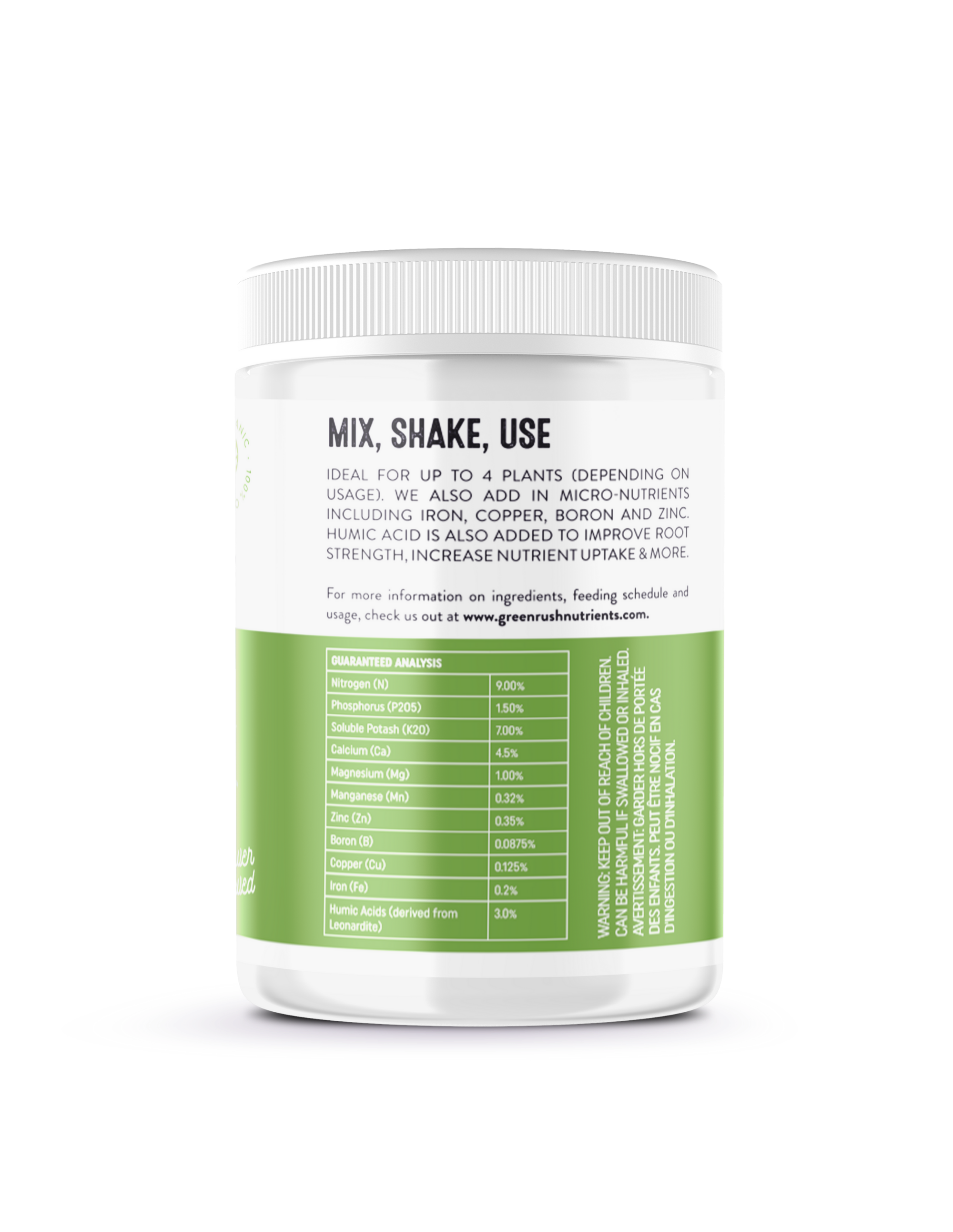 Leafy Green Grow Organic Vegetative Stage Plant Nutrients