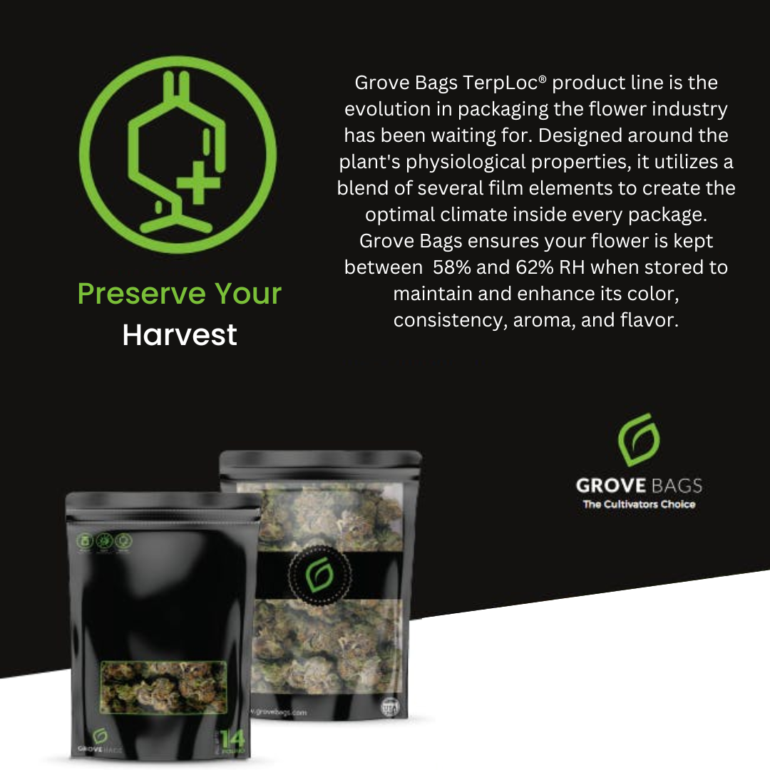 Grove Bags TerpLoc Curing & Storage Bags (1/2 oz Glassless) Green